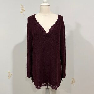 Knitted & Knotted Burgundy Sweater